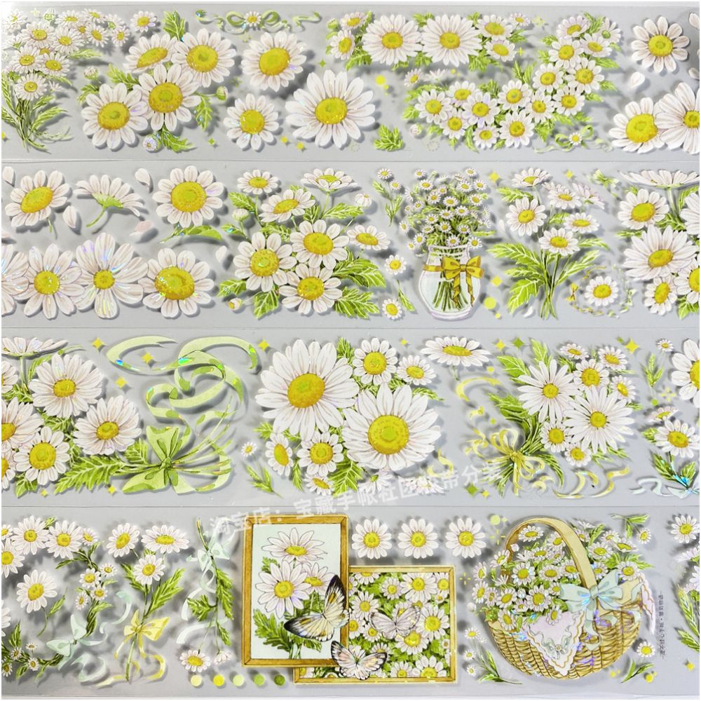 Daisy story casual antique style PET tape 6cm x 1m image 5