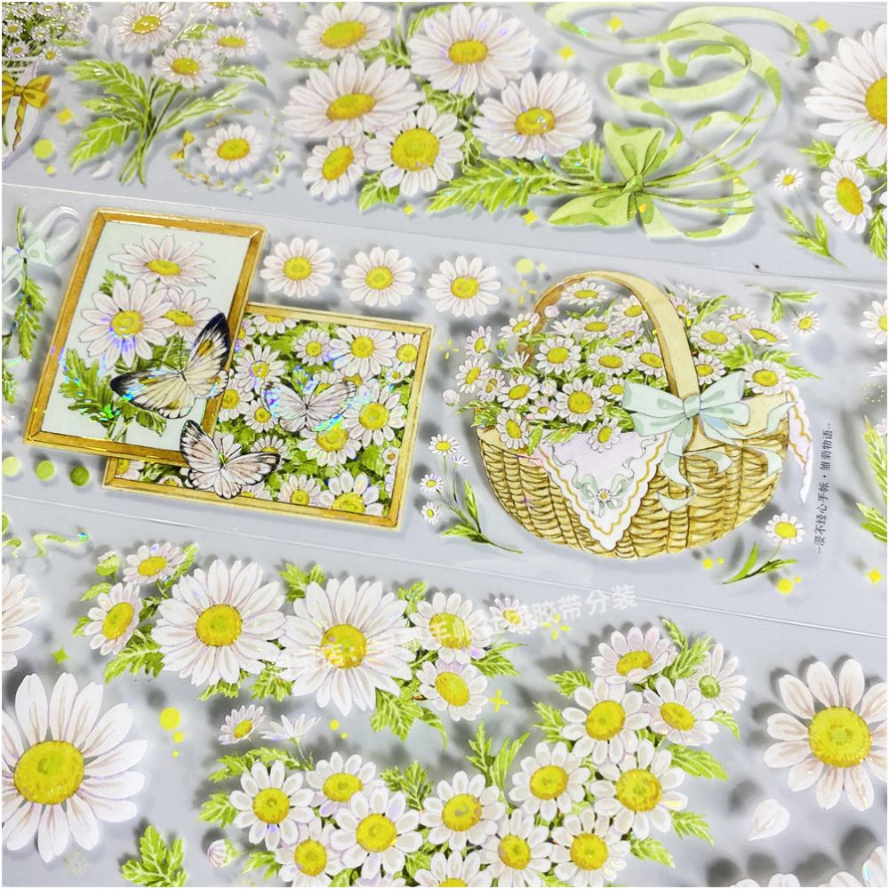 Daisy story casual antique style PET tape 6cm x 1m image 0