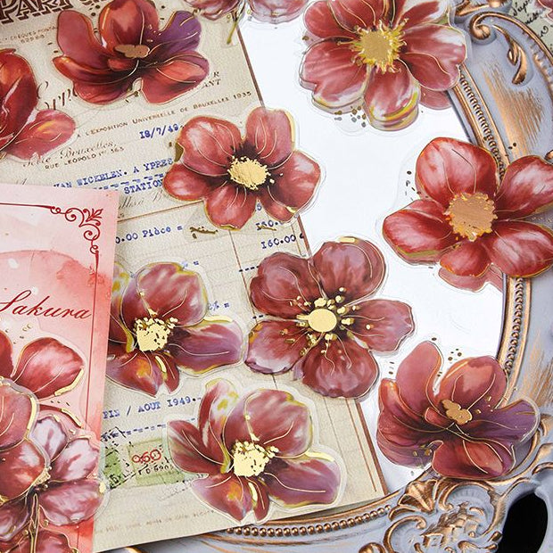 Floral Poetry fFlower Series PET Stickers 6 Types 20 Pcs image 1