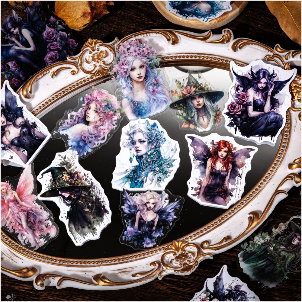 Magic Fairy Series PET and Paper Stickers 6 Designs 10 Pcs image 1