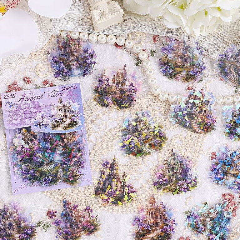 Charm House Series Retro style PET Stickers 6 Designs 30 Pcs image 1