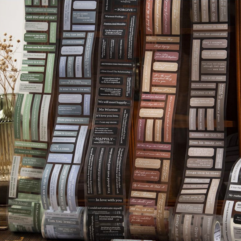 Classic Literature Memory Series Paper Tape 6 Designs 5 5cm x 2m image 2