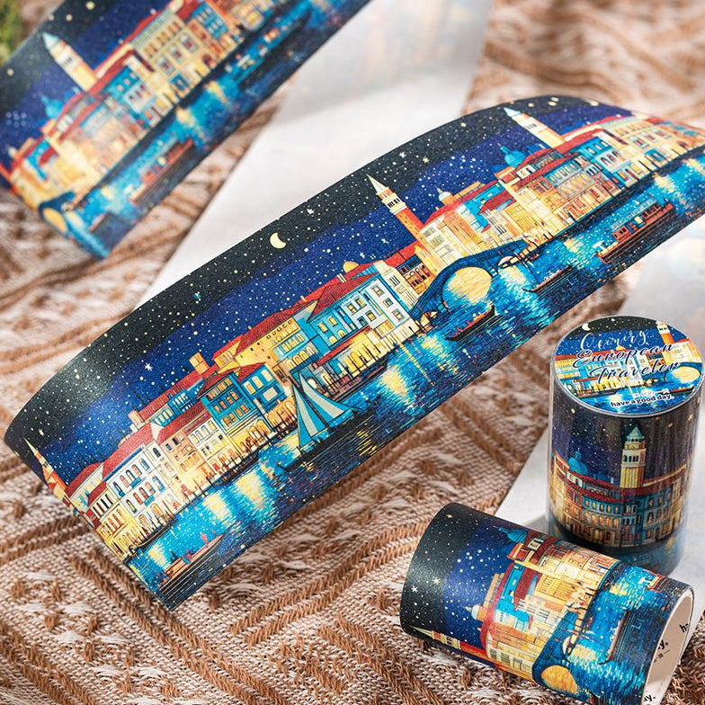 Travel Scenery Themed Washi Tape 6 Designs 6 5cm x 2m image 2