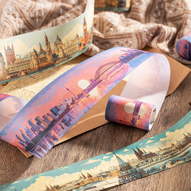 Travel Scenery Themed Washi Tape 6 Designs 6 5cm x 2m image 3