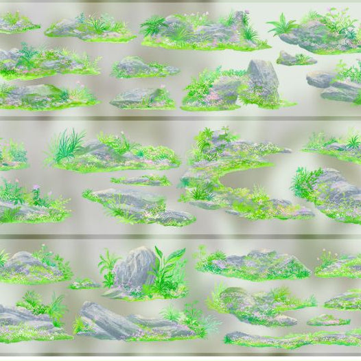 Green Graslland Leaves Nature PET Tape 7 Style