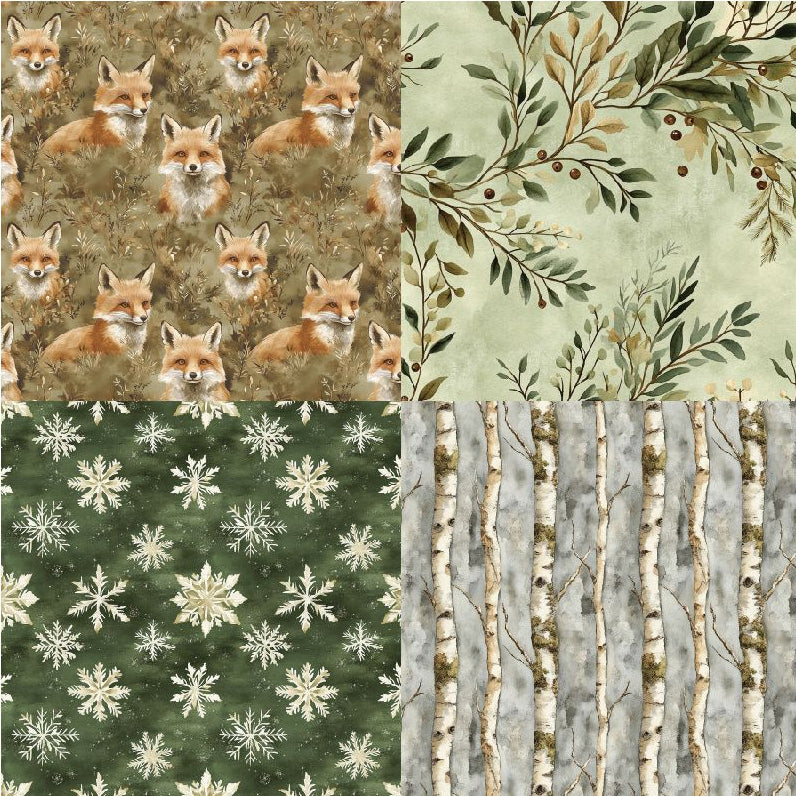 Forest winter material paper 24 Sheets image 1