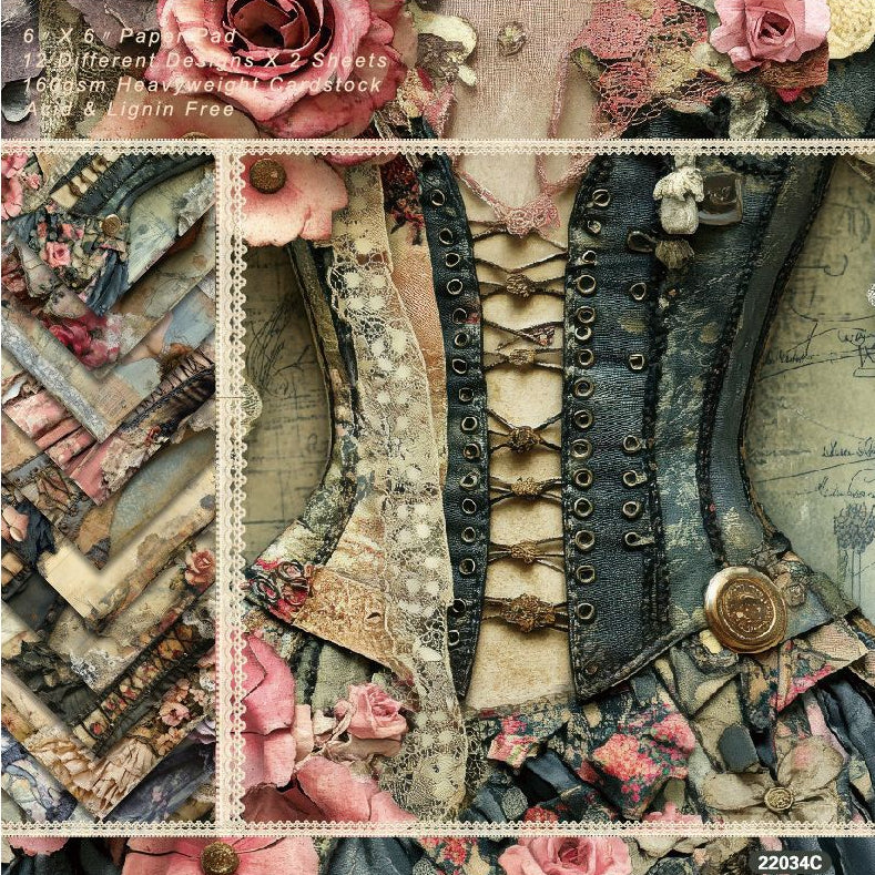 Vintage material paper 24 Sheets image 0