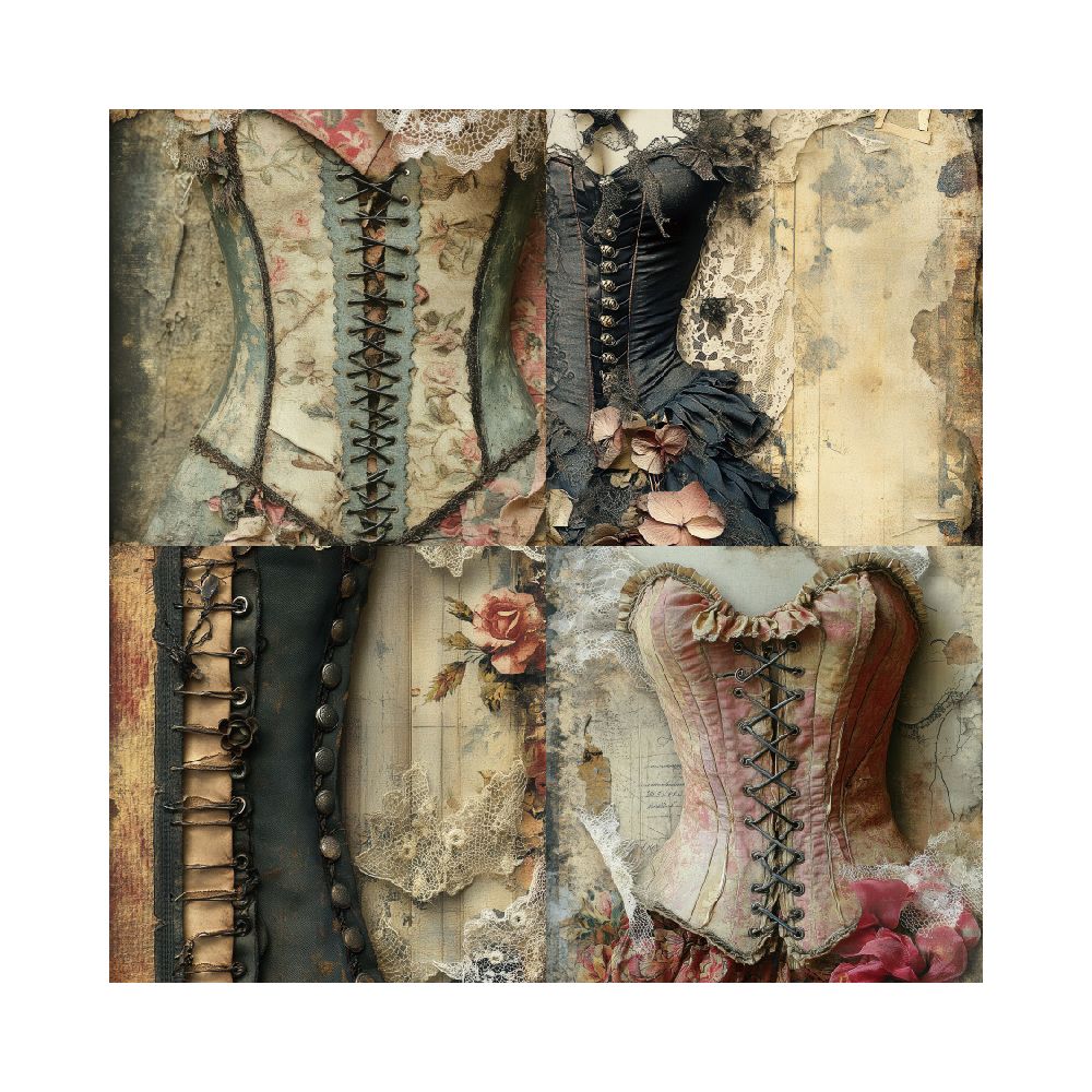 Vintage material paper 24 Sheets image 3