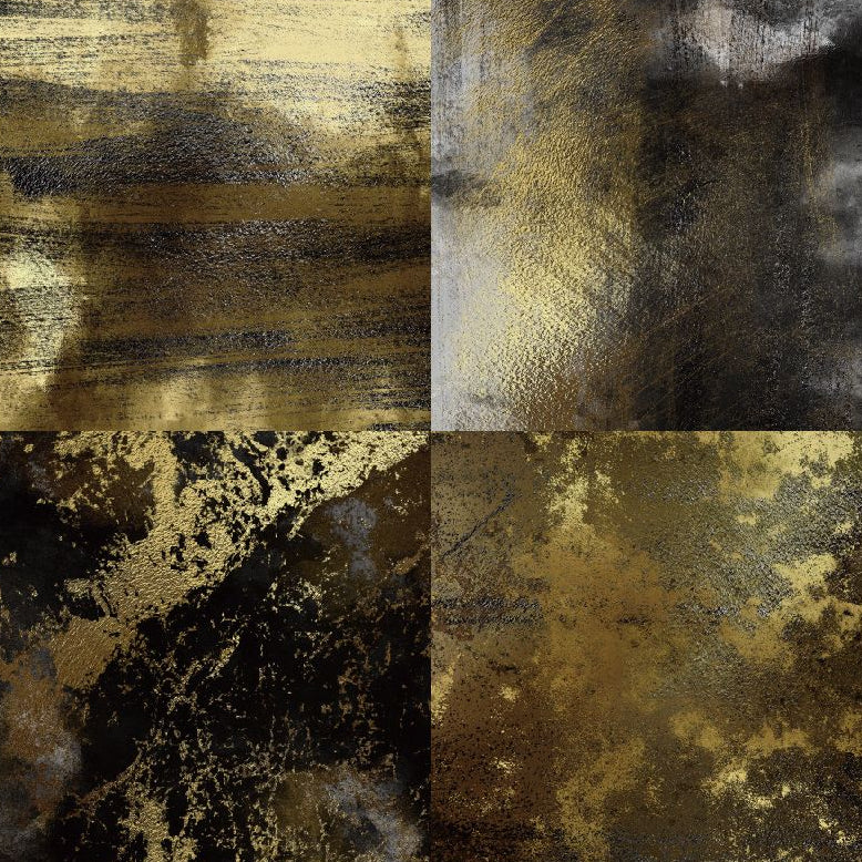 Gold and black material paper 24 Sheets image 2
