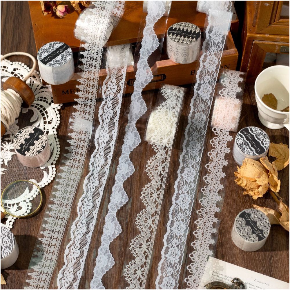 Afternoon Lace Series PET Tape 6 Styles 3cm x 2m image 0