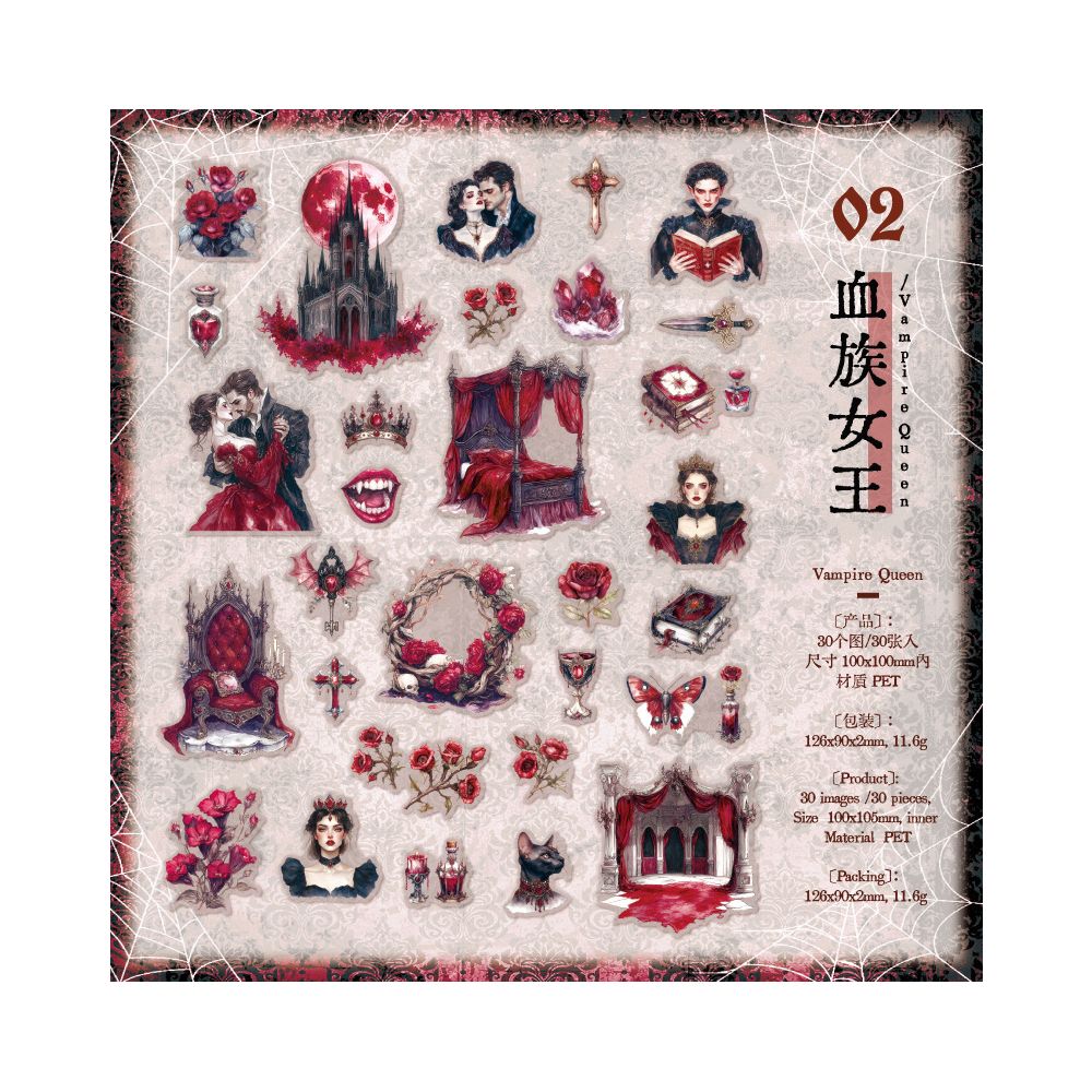 Dark Gothic Series PET Stickers 30 sheets image 5