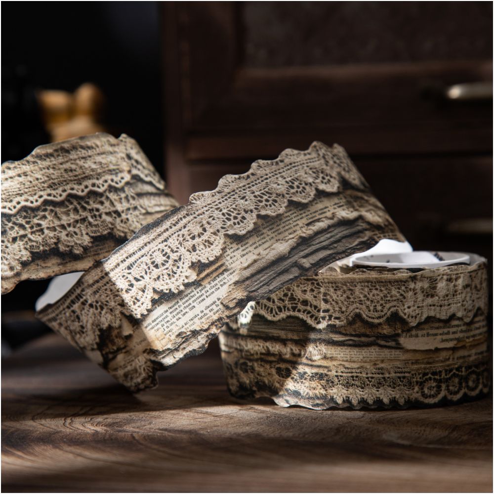 Floral Dream Series Vintage Lace Washi Tape 4cm x 2m image 0