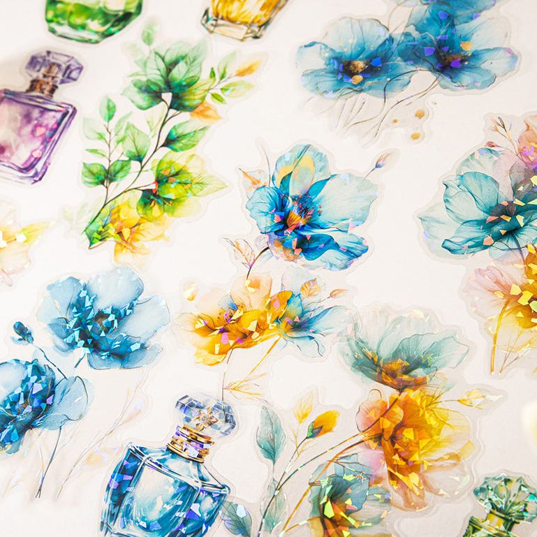 Vase Flower Season Series Large Size PET Stickers 10 Sheets 6 Styles image 1