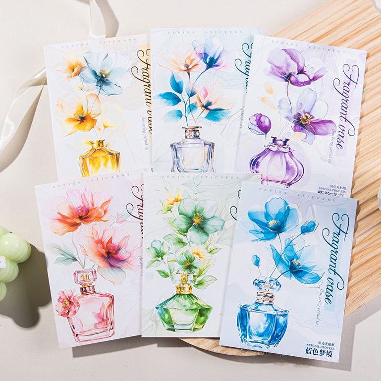 Vase Flower Season Series Large Size PET Stickers 10 Sheets 6 Styles image 2