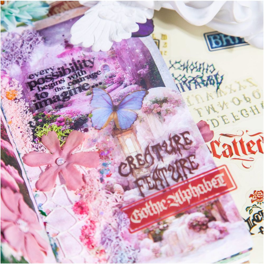 Gothic Alphabet Series PET Stickers 4 Designs 30 Sheets image 3