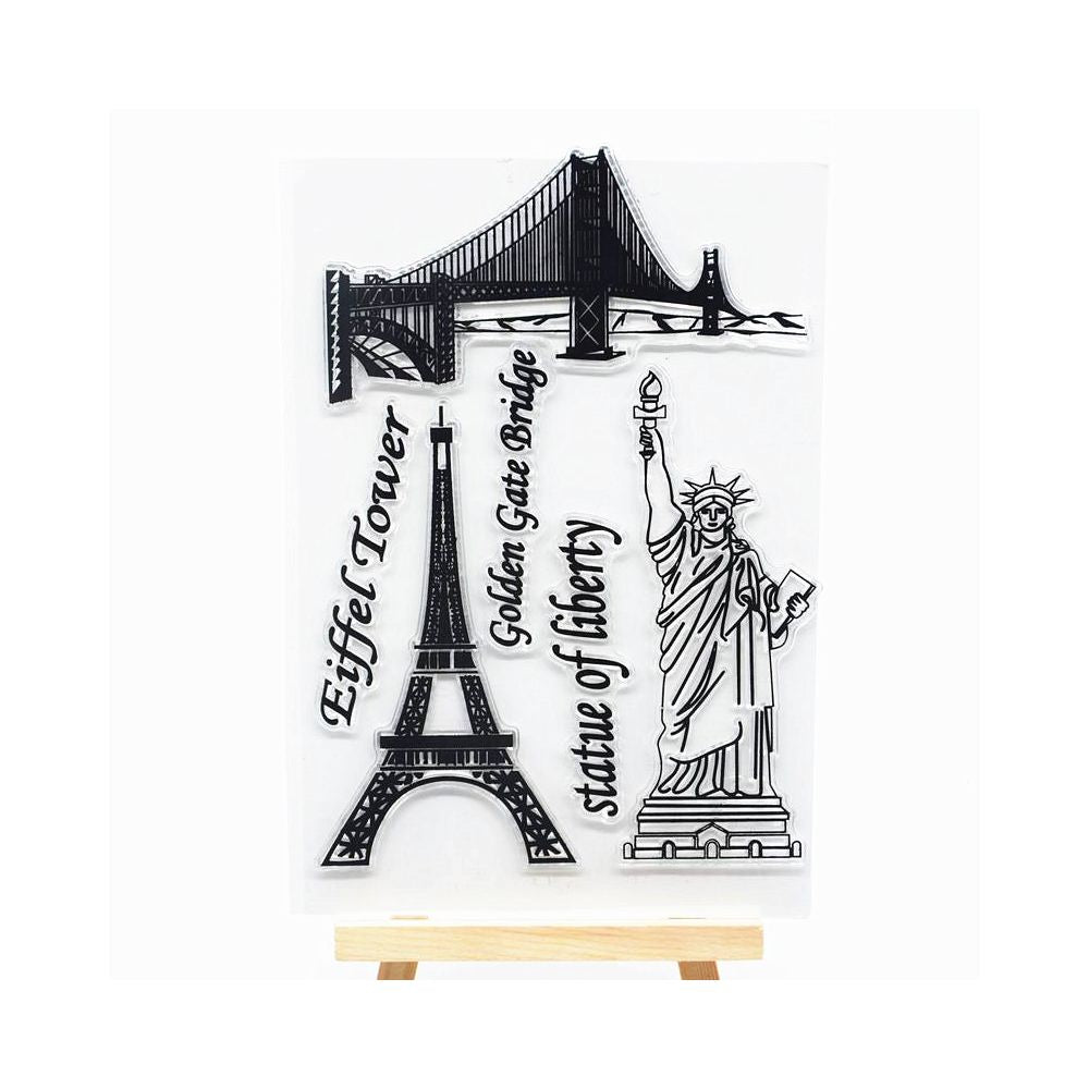 Statue of Liberty silicone stamp 11cm x 16cm image 0