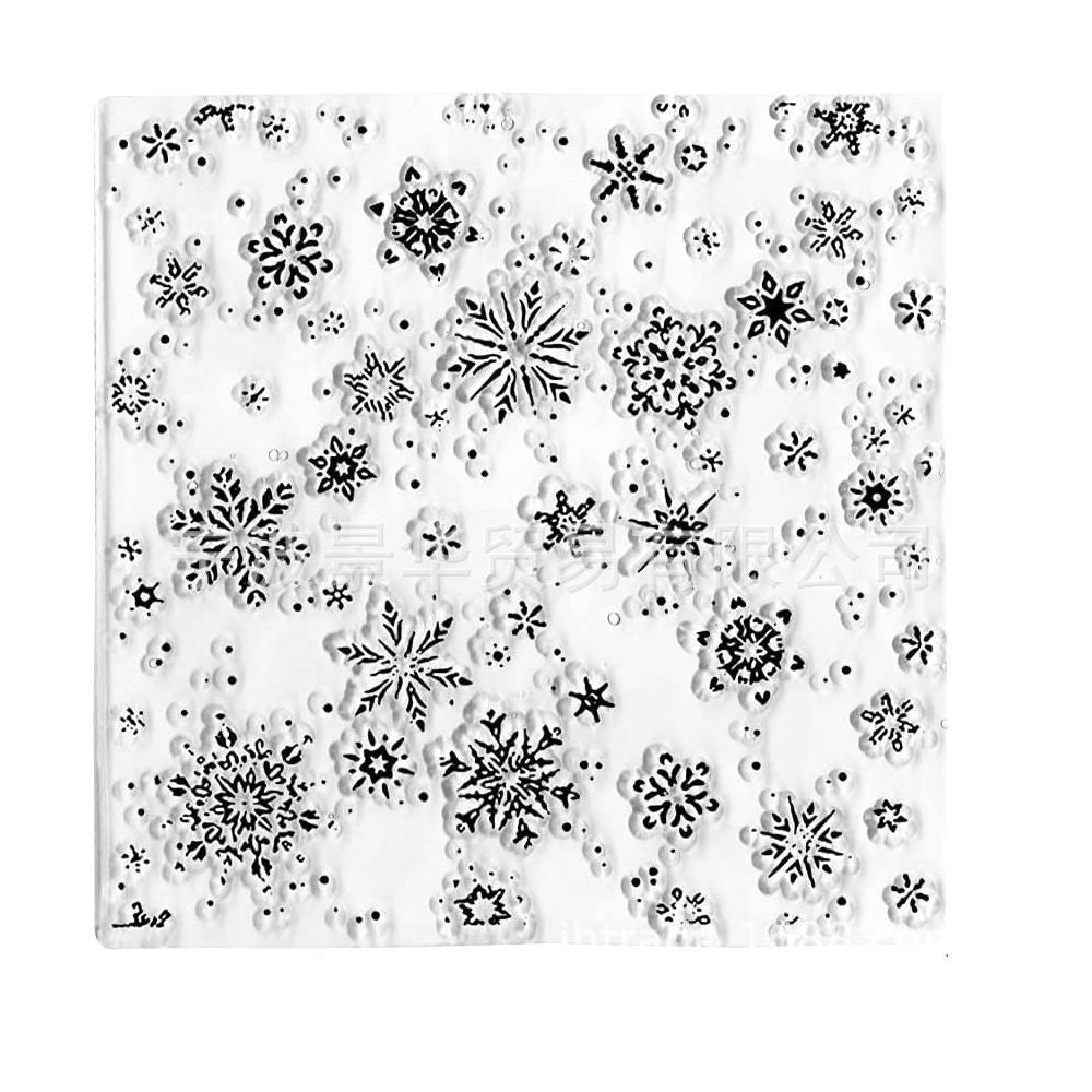 Snowflace Silicone Stamp 15cm x 15cm image 0