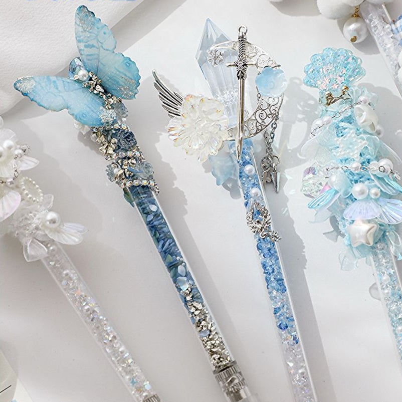 Butterfly broken diamond quicksand pen knife 18 Styles image 0