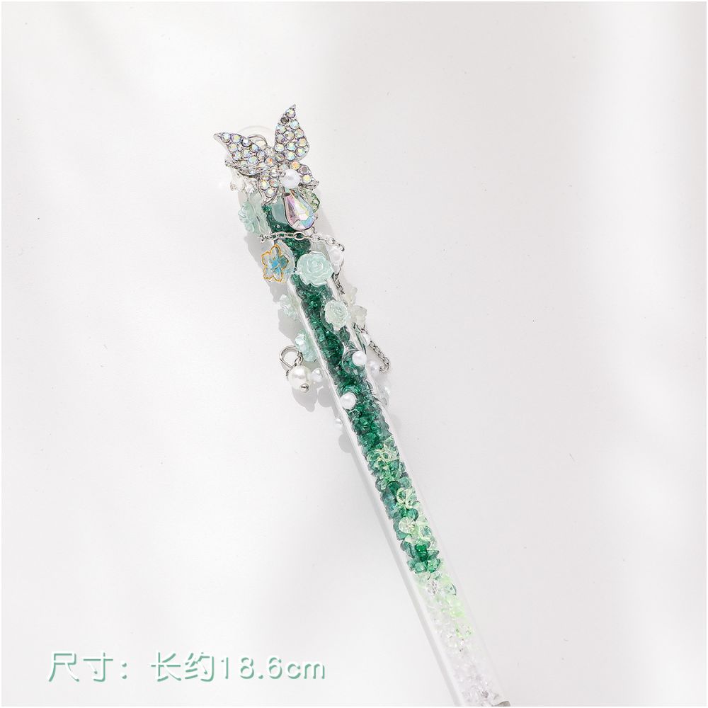 Butterfly broken diamond quicksand pen knife 18 Styles image 14