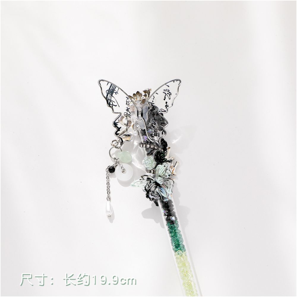 Butterfly broken diamond quicksand pen knife 18 Styles image 23