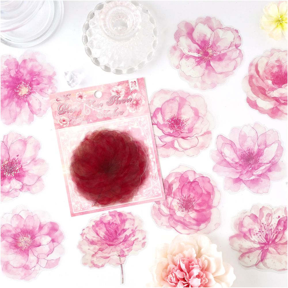 Romantic Floral Series PET Stickers 20 Sheets 6 Designs image 2