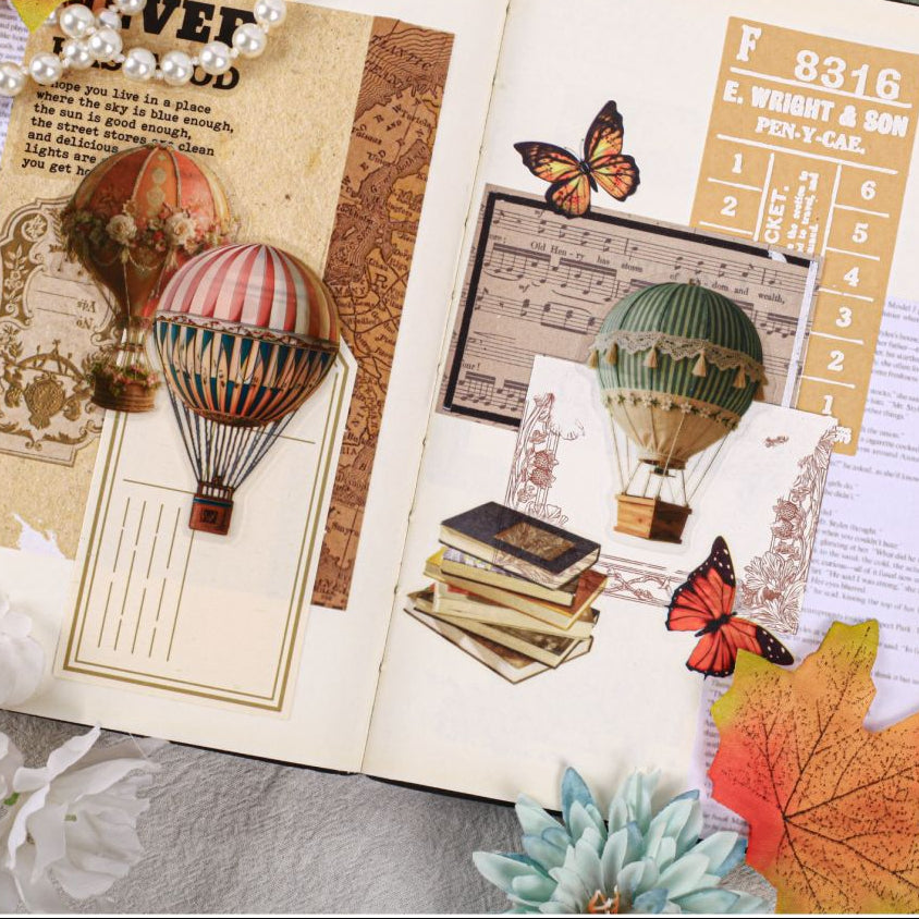 Hot Air Balloon Theme PET Stickers 20 Pcs 6 Types image 2