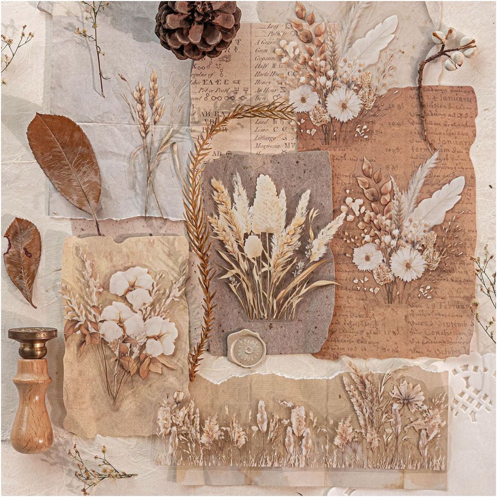 Reed Whispers Series PET Stickers 10 Sheets 4 Styles image 2