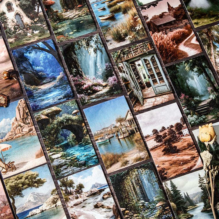 Large Size Landscape Washi Tape 6 Designs 8cm x 2m image 0