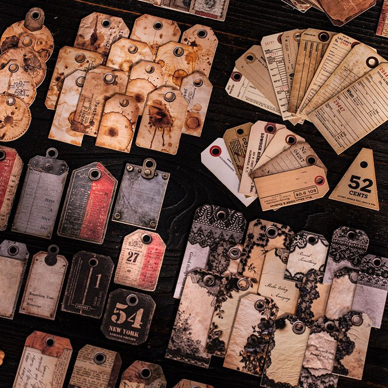 Vintage Tags Hard Card Stickers 15 Sheets 6 Designs image 0