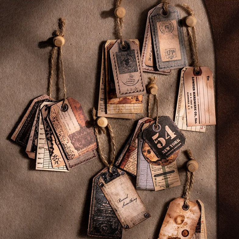 Vintage Tags Hard Card Stickers 15 Sheets 6 Designs image 1