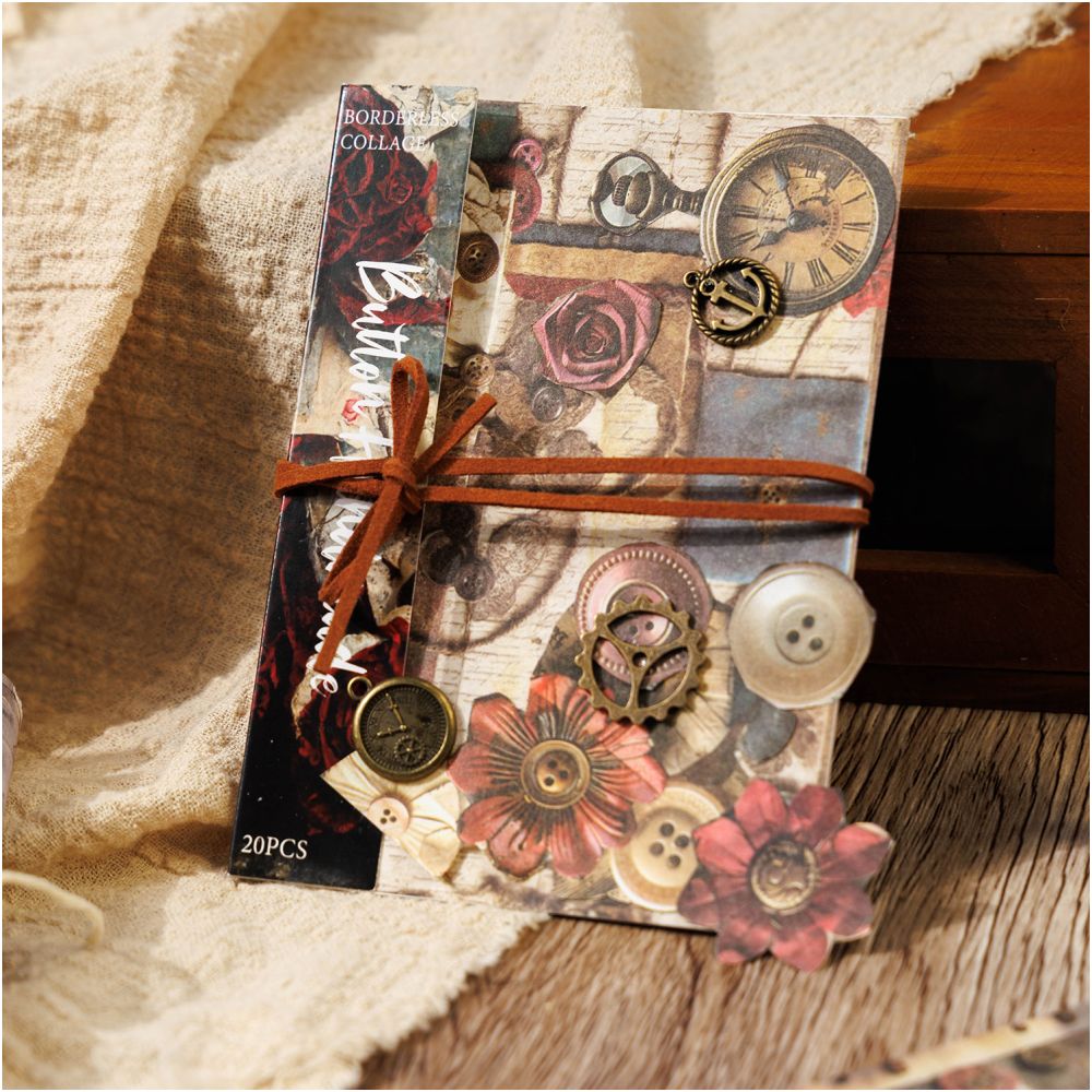 Ancient Forest Retro Material Paper 4 Designs 20 Sheets image 0