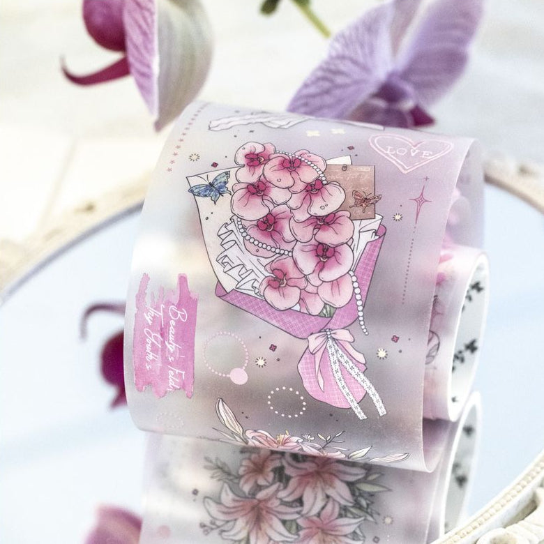 Bouquet Series Flower PET Tape 4 Designs 6cm x 2m image 7