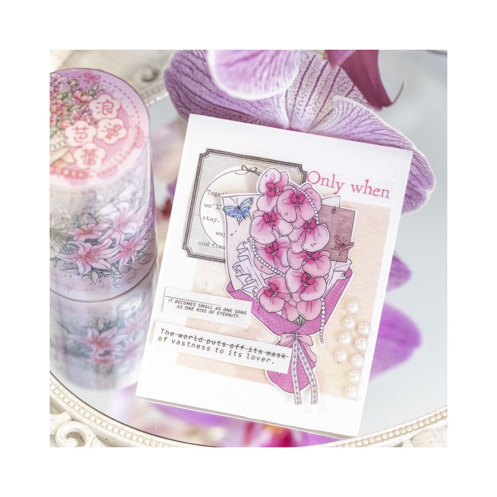 Bouquet Series Flower PET Tape 4 Designs 6cm x 2m image 8