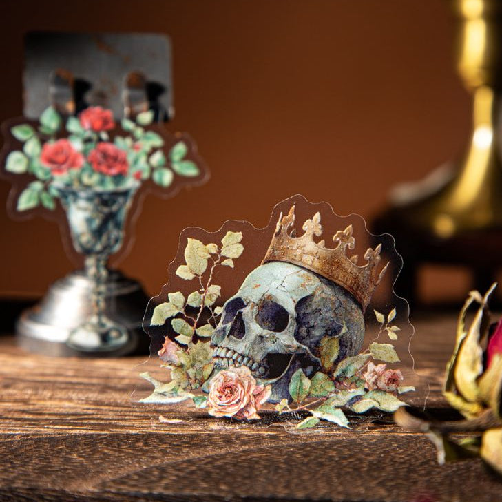 Rose s Longing Series Dark Gothic PET Stickers 6 Designs 30 Pcs image 0