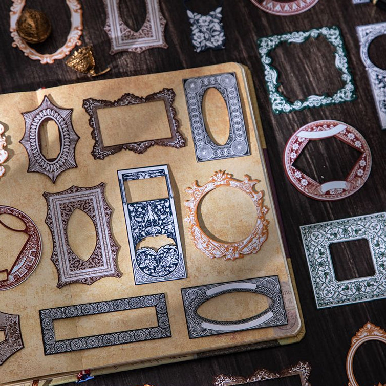 Nostalgic Narrative Series Vintage Hard Card and PET Stickers 6 Styles 20 Pcs image 2