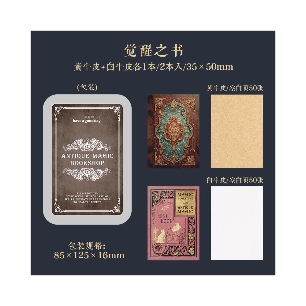 Antique Magic Bookstore Mini Book 4 Styles