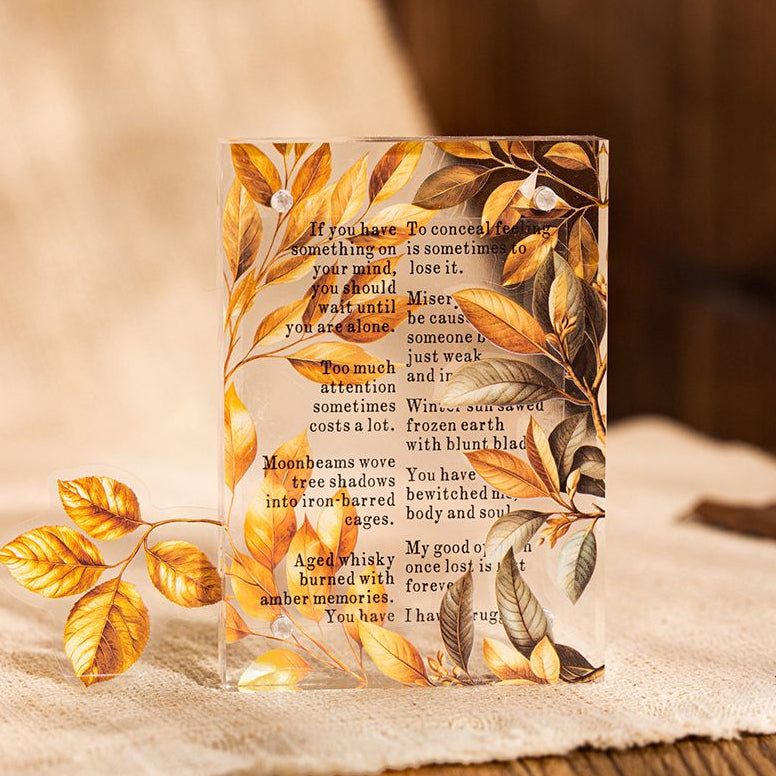 Artistic Floral Shadow Series PET Stickers 6 Styles 15 Pcs image 3