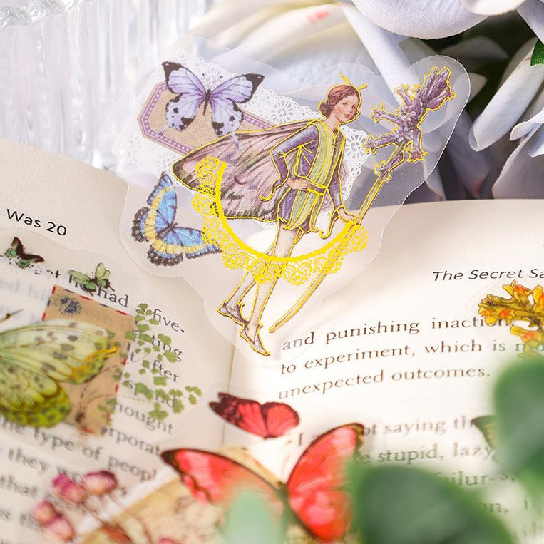 Retro Material Decorative Collage Stickers 6 Designs 30Pcs image 2