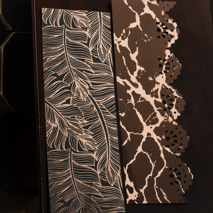 Gold Foil Natural Retro Texture Paper 6 Designs 16 Sheets image 3