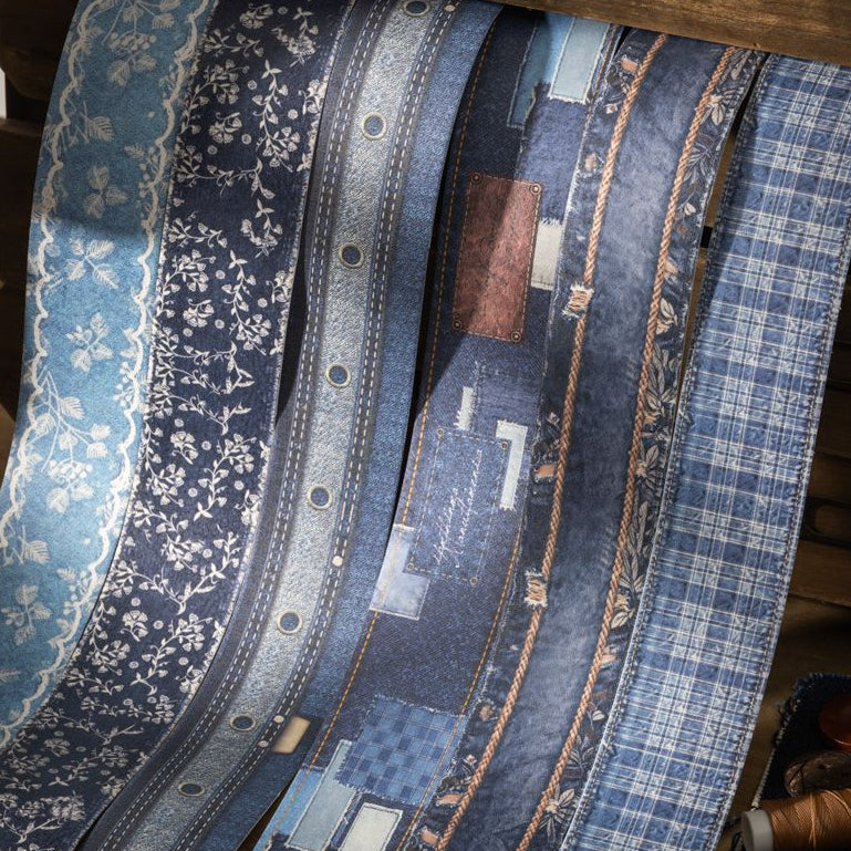 Denim Craft Series Washi Tape 6 Designs 4cm x 2m image 2