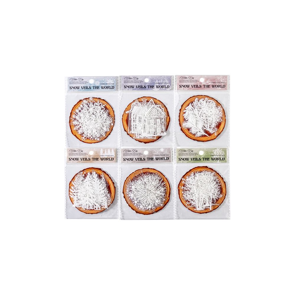 Snowy Wonderland Series 3D Foam PET Stickers 6 Designs 20 Pcs image 4