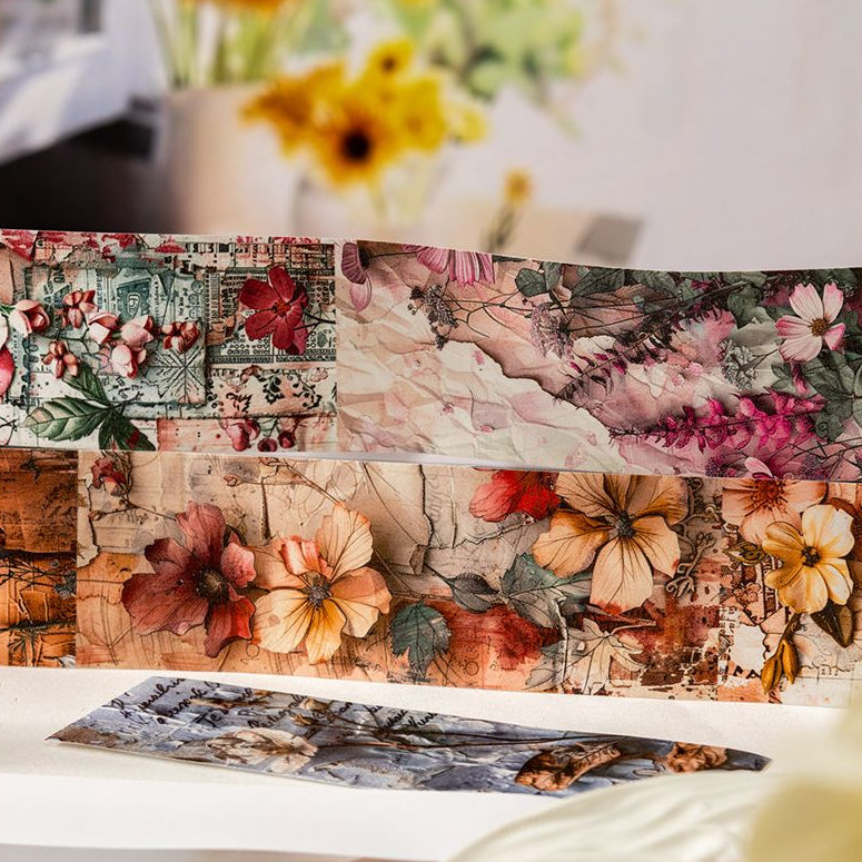 The Blooming Flowers and Shadows series Washi Tape 6 Styles 4 5cm x 2m image 2