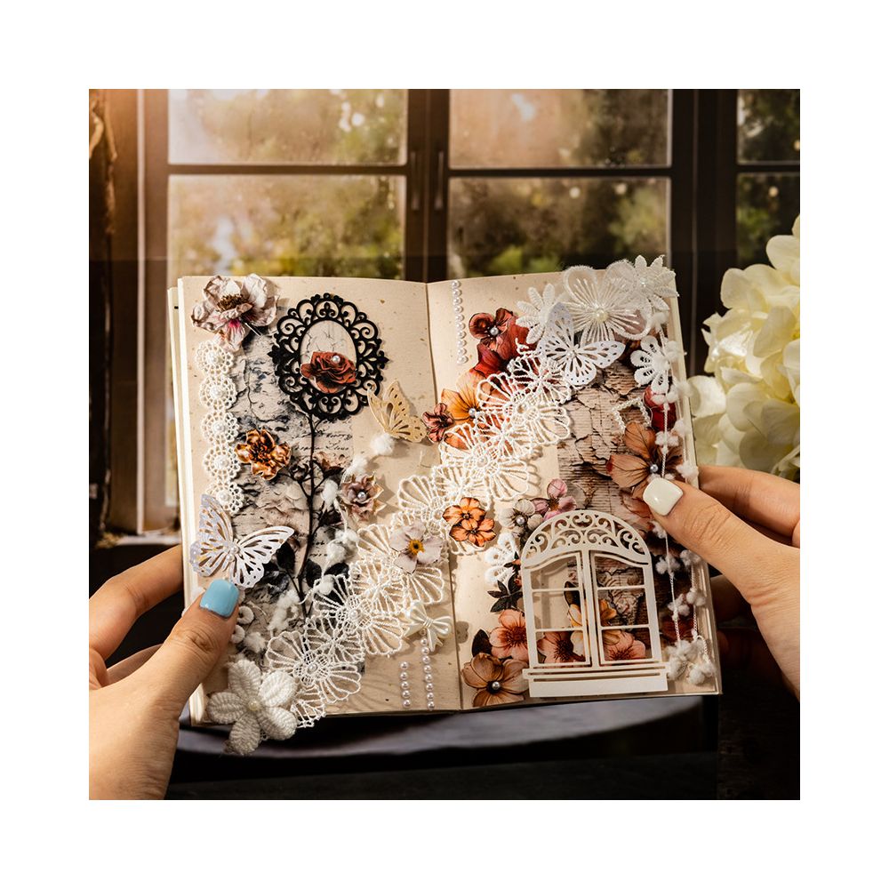 The Blooming Flowers and Shadows series Washi Tape 6 Styles 4 5cm x 2m image 3