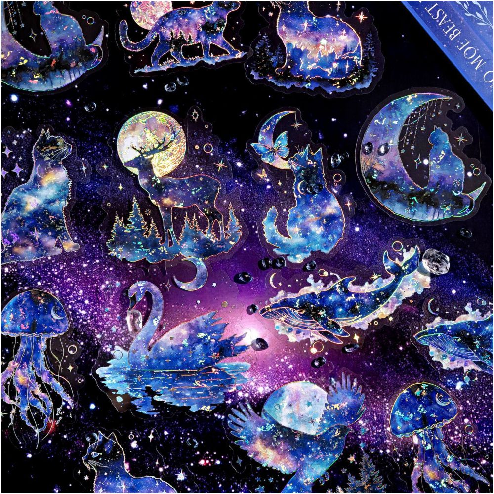 Starry Sky Secret Ice Crystal Series PET Stickers 6 Styles 20 Pcs image 0