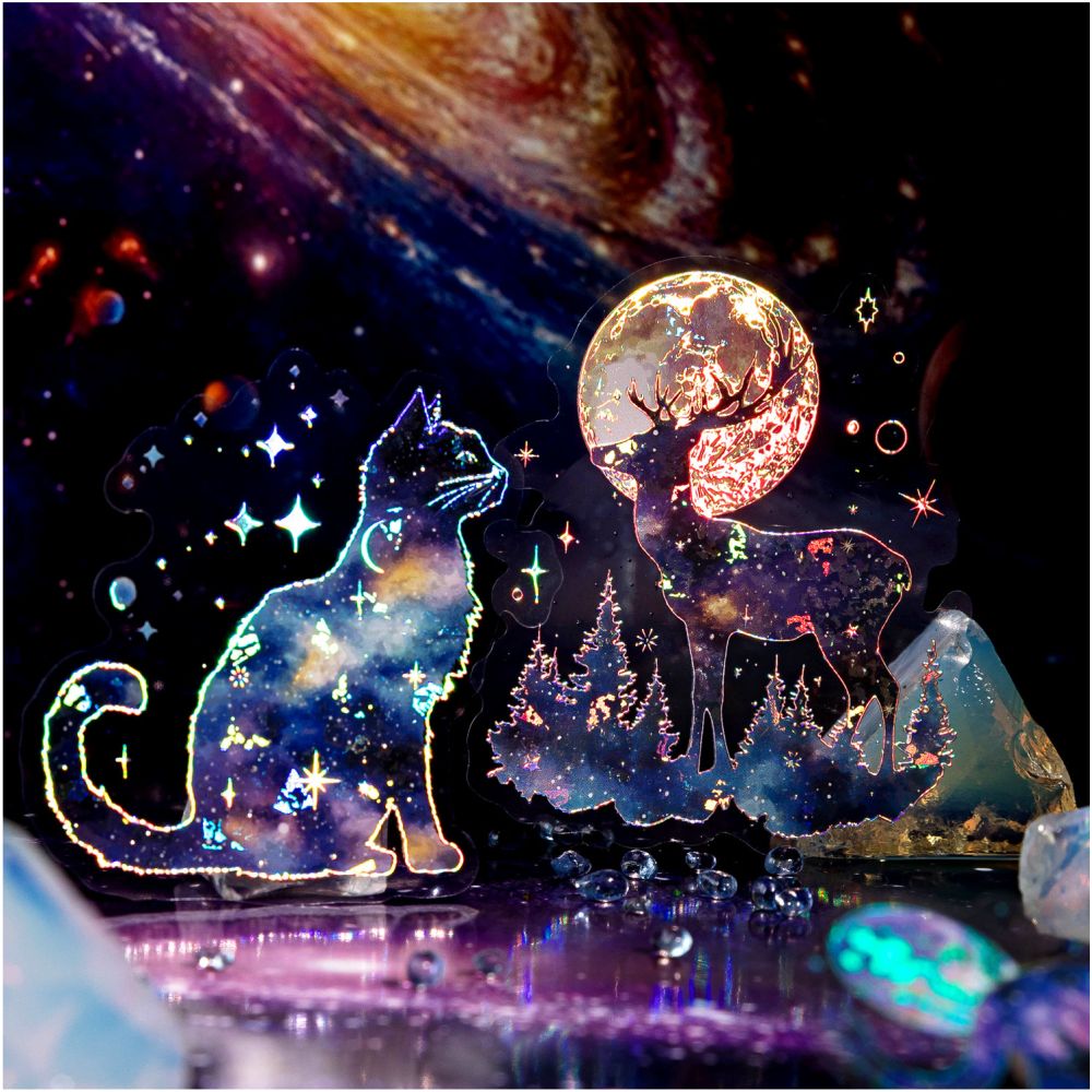 Starry Sky Secret Ice Crystal Series PET Stickers 6 Styles 20 Pcs image 1