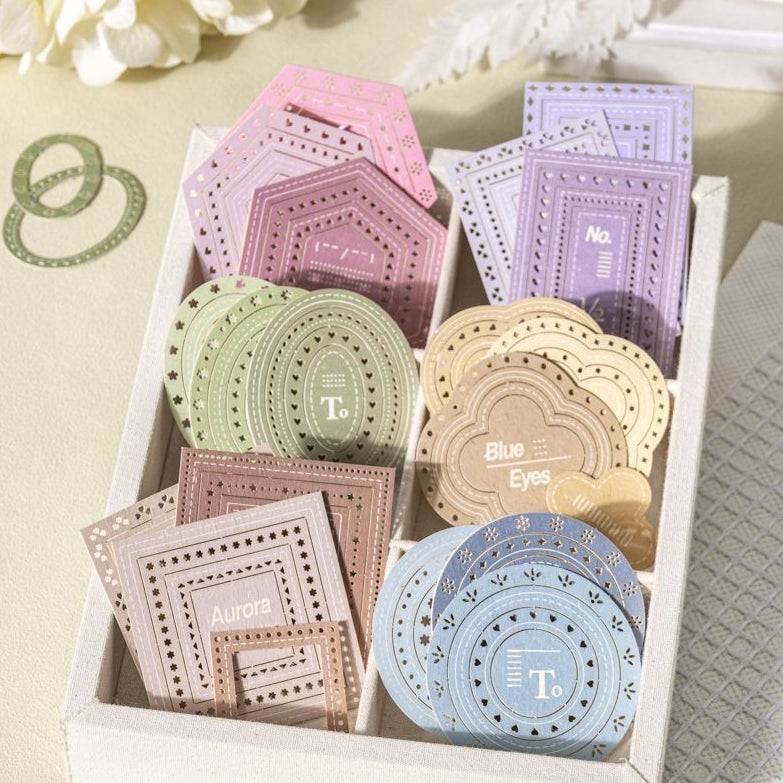 Tear Off Border Paper Stickers 10 Pcs 6 Styles image 1