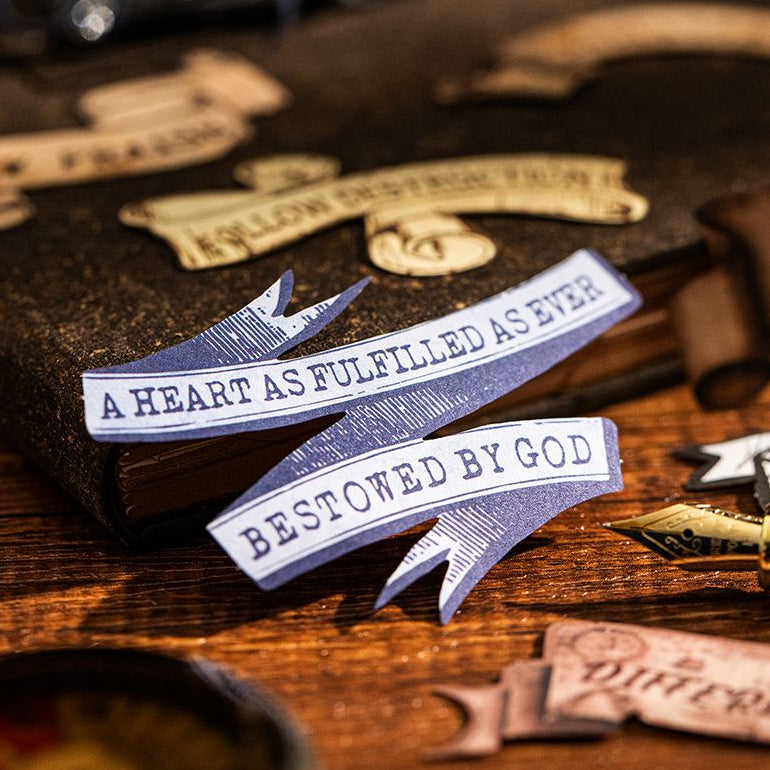 Vintage Literary Label Paper Stickers 6 Styles 30 Pcs image 1