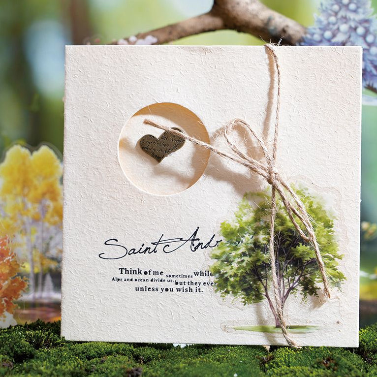 Seasonal Landscapes Series Forest Trees PET Stickers 20 sheets 6 Styles image 1