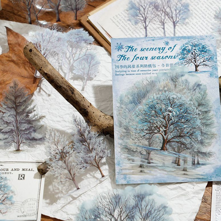 Seasonal Landscapes Series Forest Trees PET Stickers 20 sheets 6 Styles image 2