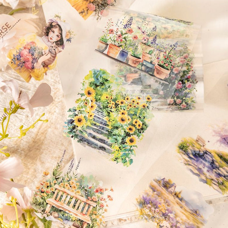 Longing for Days Series Landscape PET Tape Set 4 Styles 6cm x 2m image 0